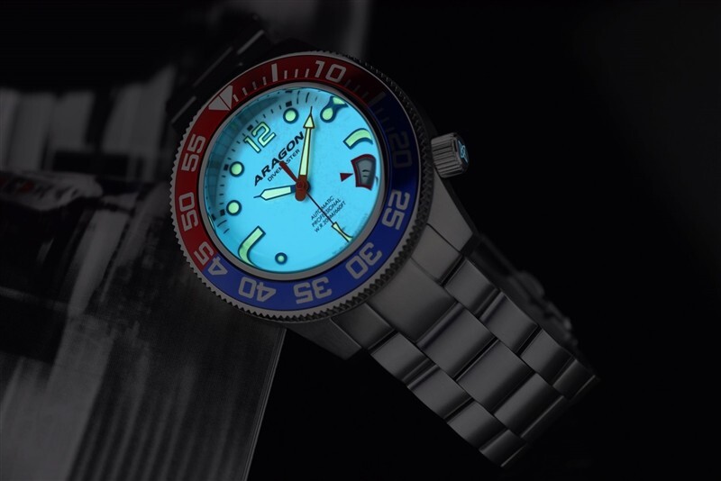 ARAGON Divemaster 3 Automatic Pepsi Red White Blue Watch 45mm A337WHT NH35