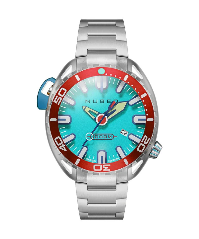 NUBEO ALUMINAUT AUTOMATIC LIMITED EDITION Neon Blue NB-6115-44