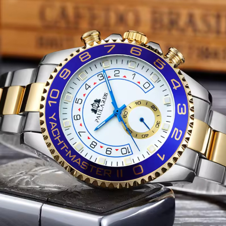 PAULAREIS Automatic Self Wind Mechanical Watches for Men Stainless Steel Watch