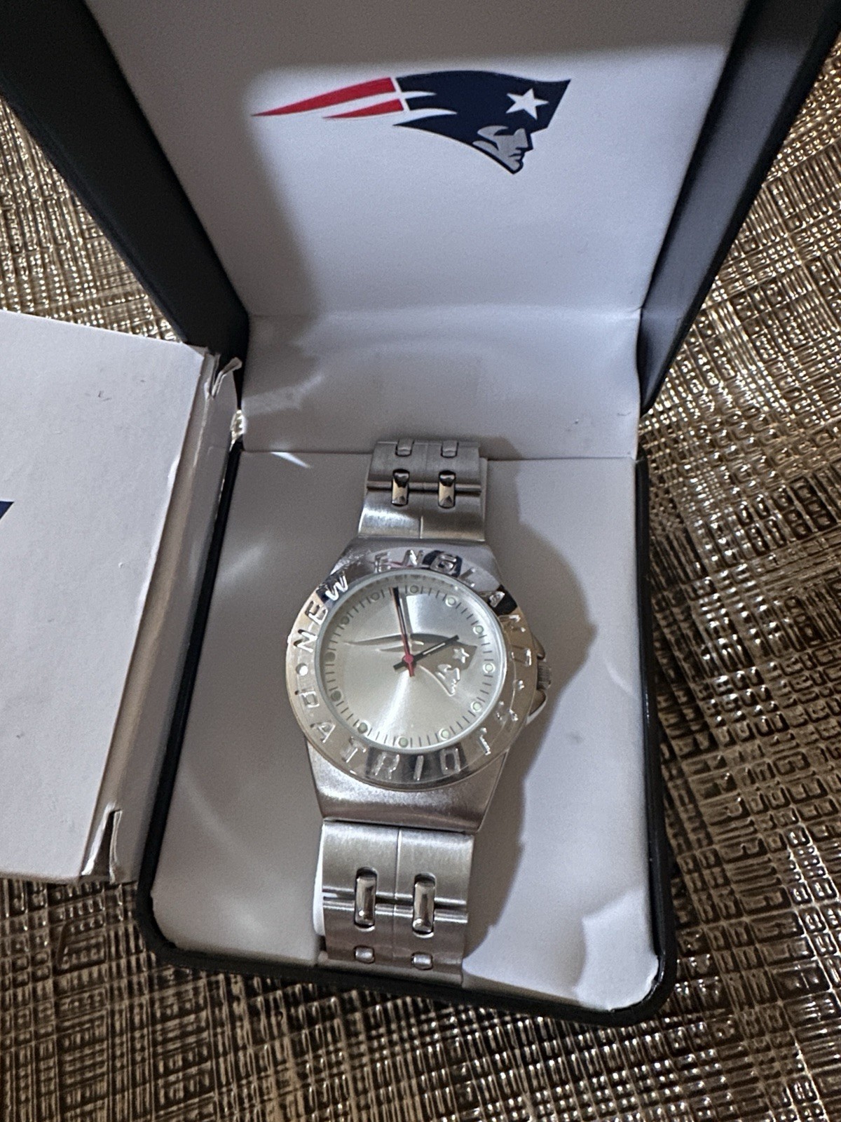 Game Time New England Patriots Silver Quartz Analog Wristwatch