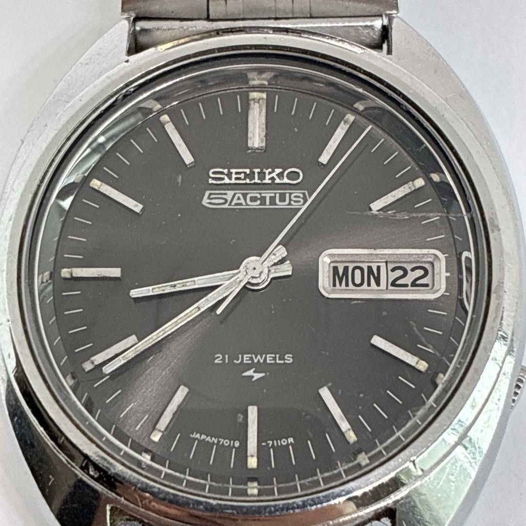 Condition Working SEIKO 5 Actus Men’s Watch Made in 1970 Vintage