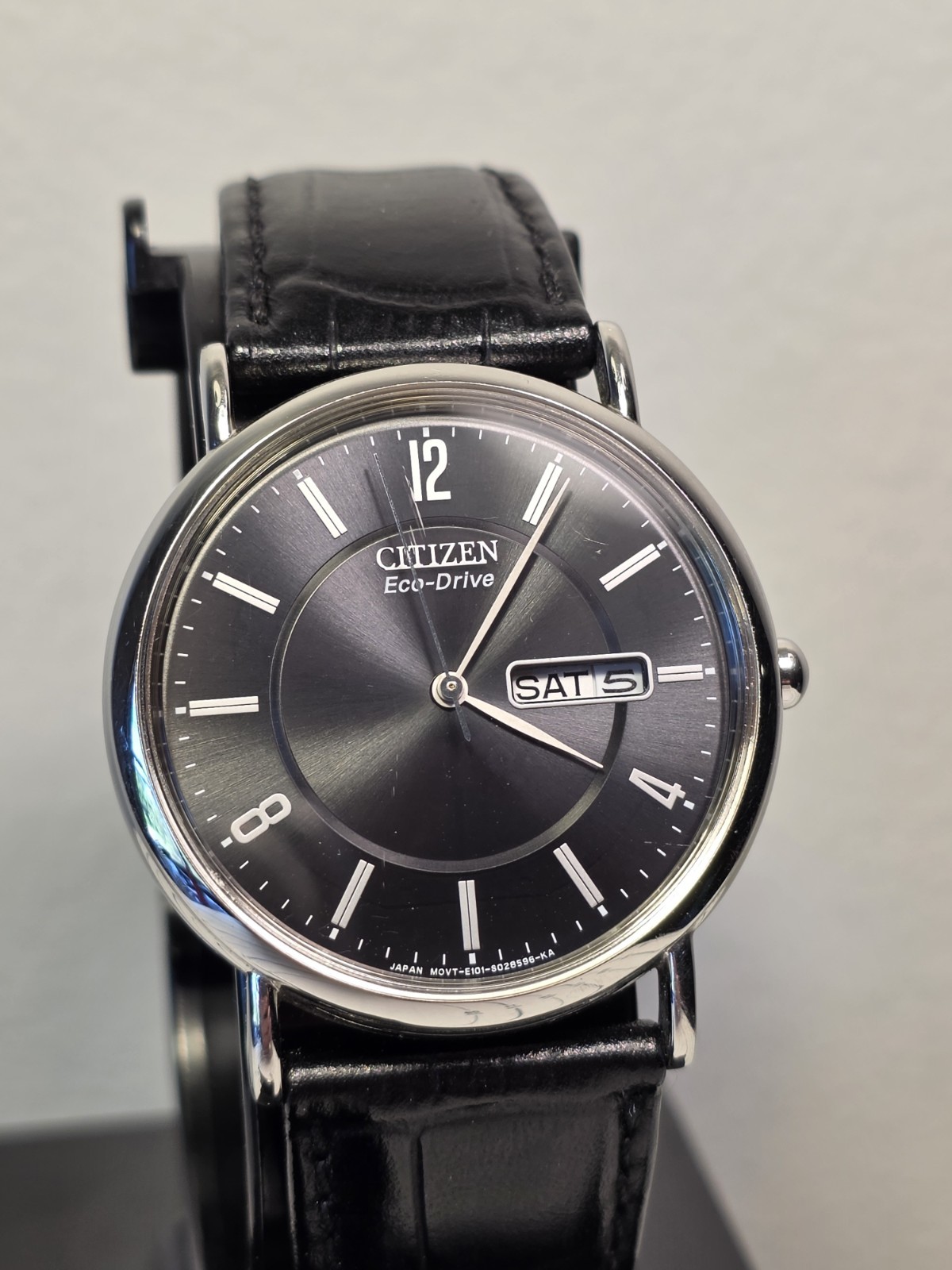Citizen Eco Drive WristWatch Solar Powered Quartz E101-S015570 Leather Band 38mm