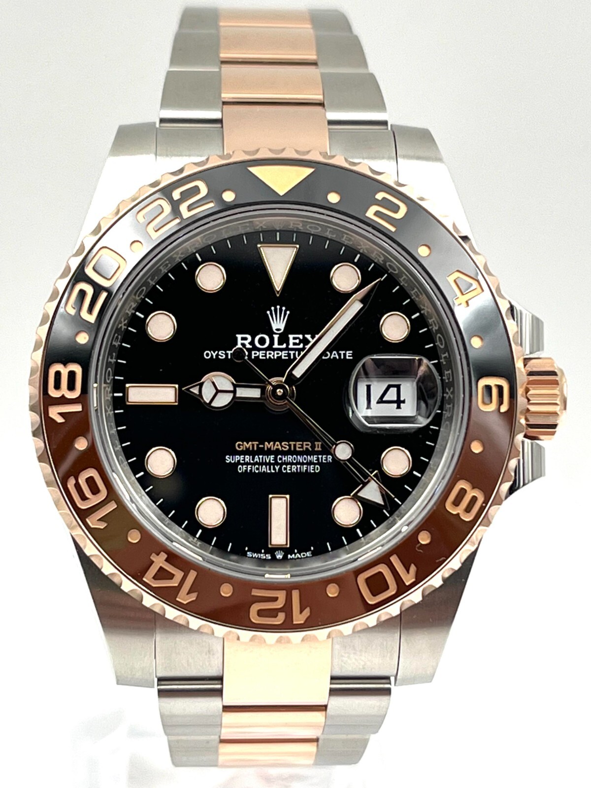Rolex GMT Master II Rootbeer Two Tone Bracelet 126711CHNR Pre-Owned 2022