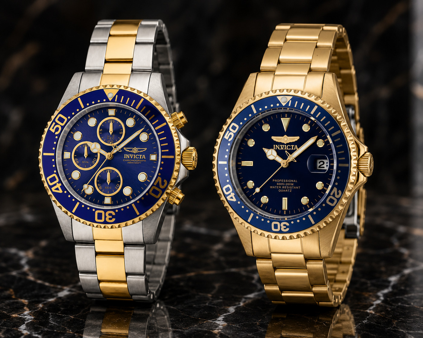 Invicta Pro Diver Men’s 2 Watch Bundle (1773) & (89370B)