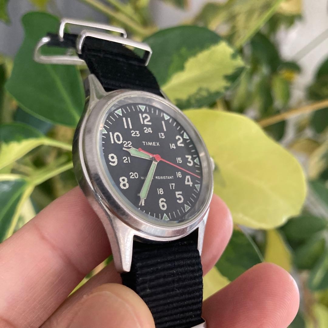 Timex J.Crew Collaboration Rare Classic Watch Black Nylon Strap