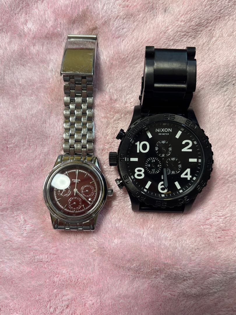 Fossil Nixon Chronograph Watch Lot 2 Watches Set