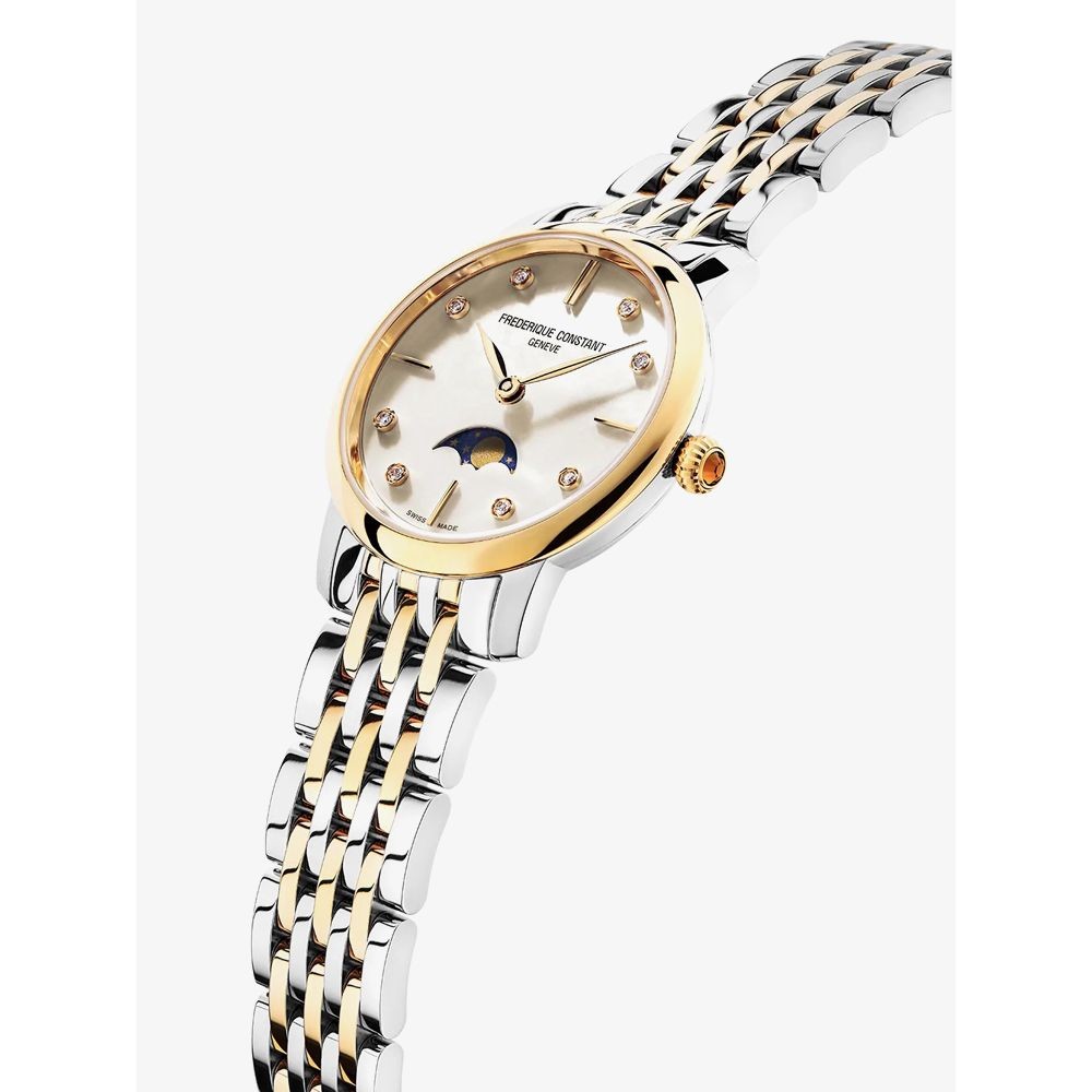 Frederique Constant Multicolour Womens Analogue Watch Slimline Moonphase
