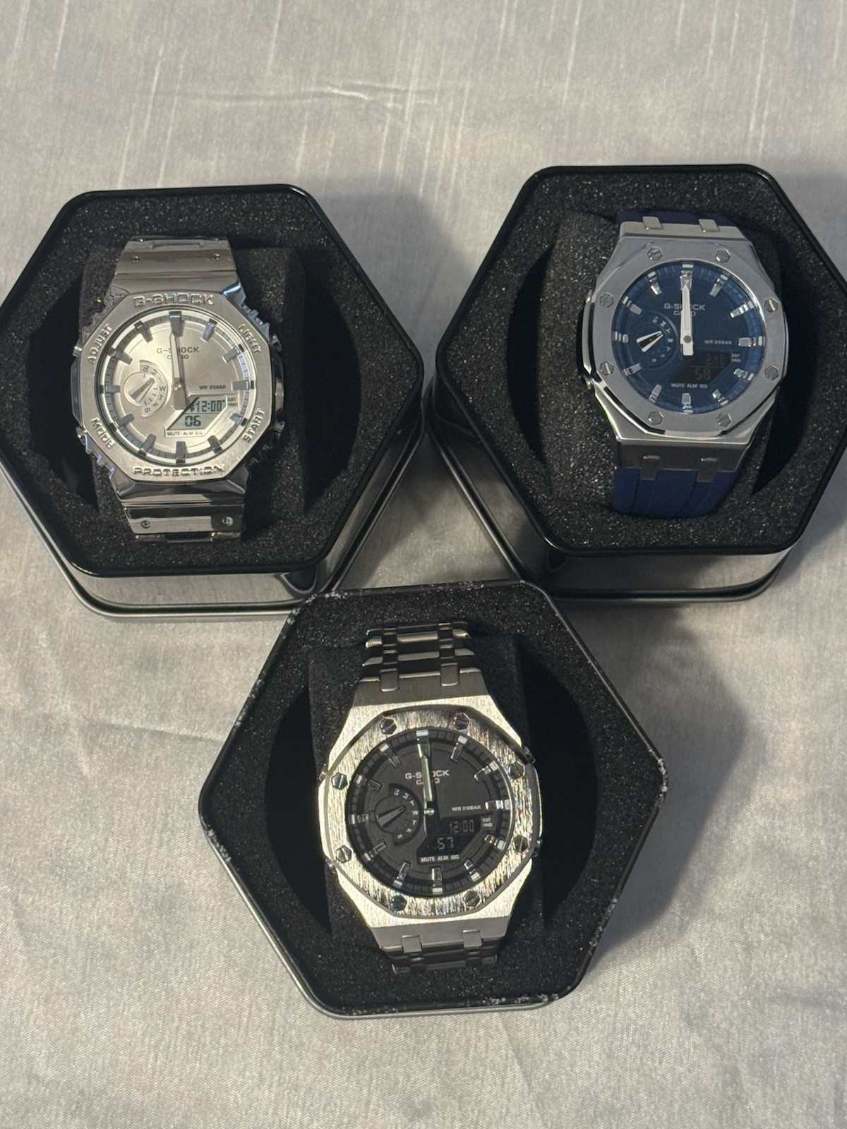 🌟 G-SHOCK GA-2100 METAL COLLECTION – SILVER TONES 🔥