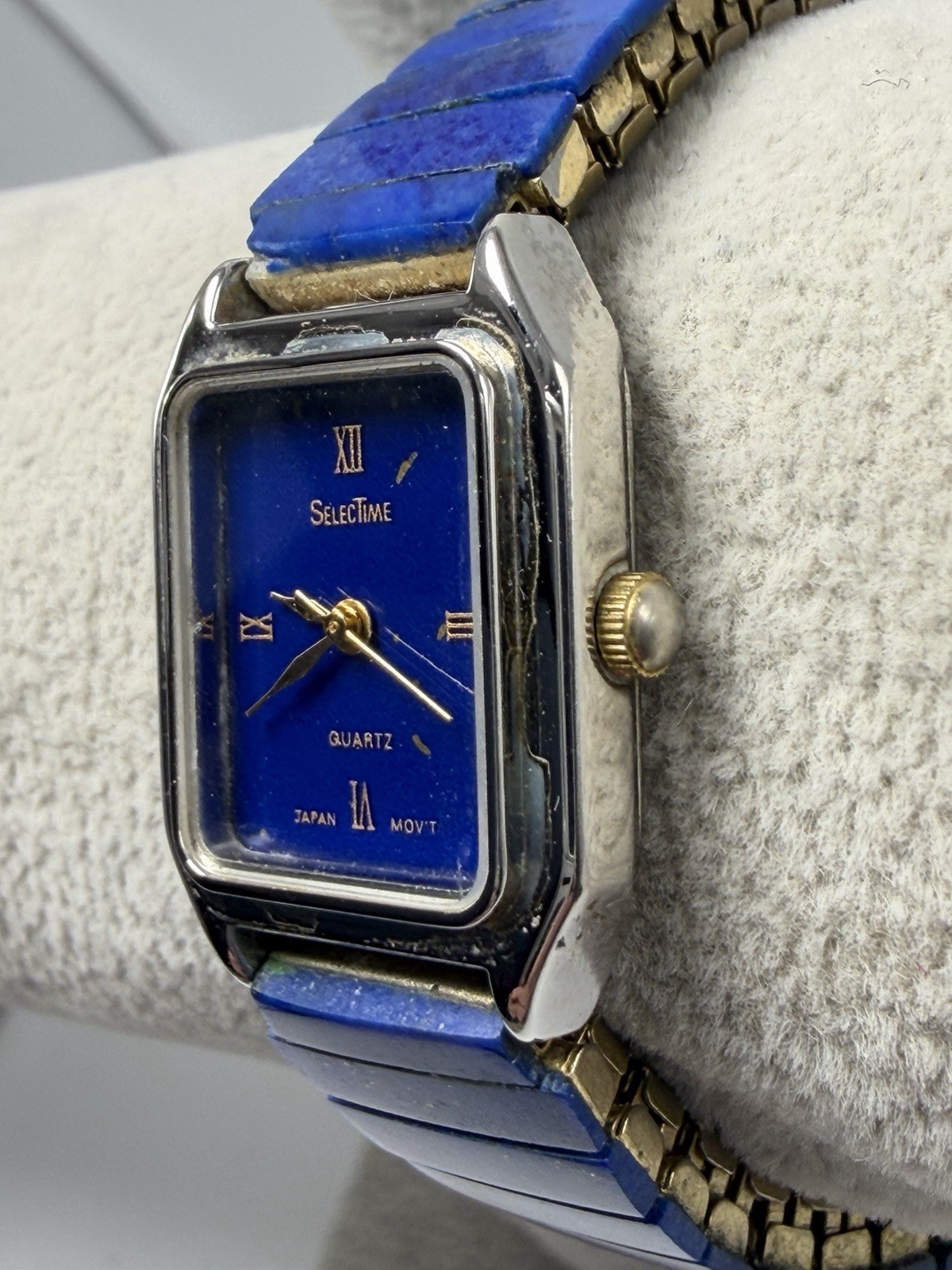 Selectime New Battery Lapis Lazuli Gem Stone Ladies Watch 20MM 6″