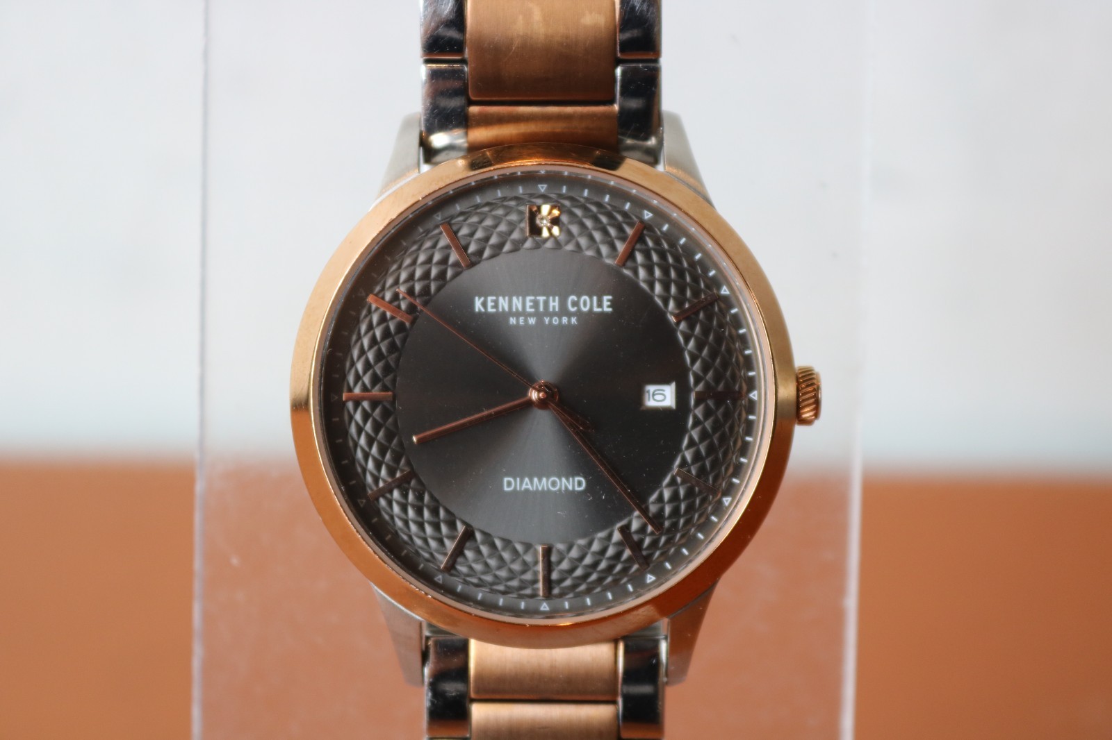 Kenneth Cole Two-Tone Diamond Collection Stainless Steel Watch