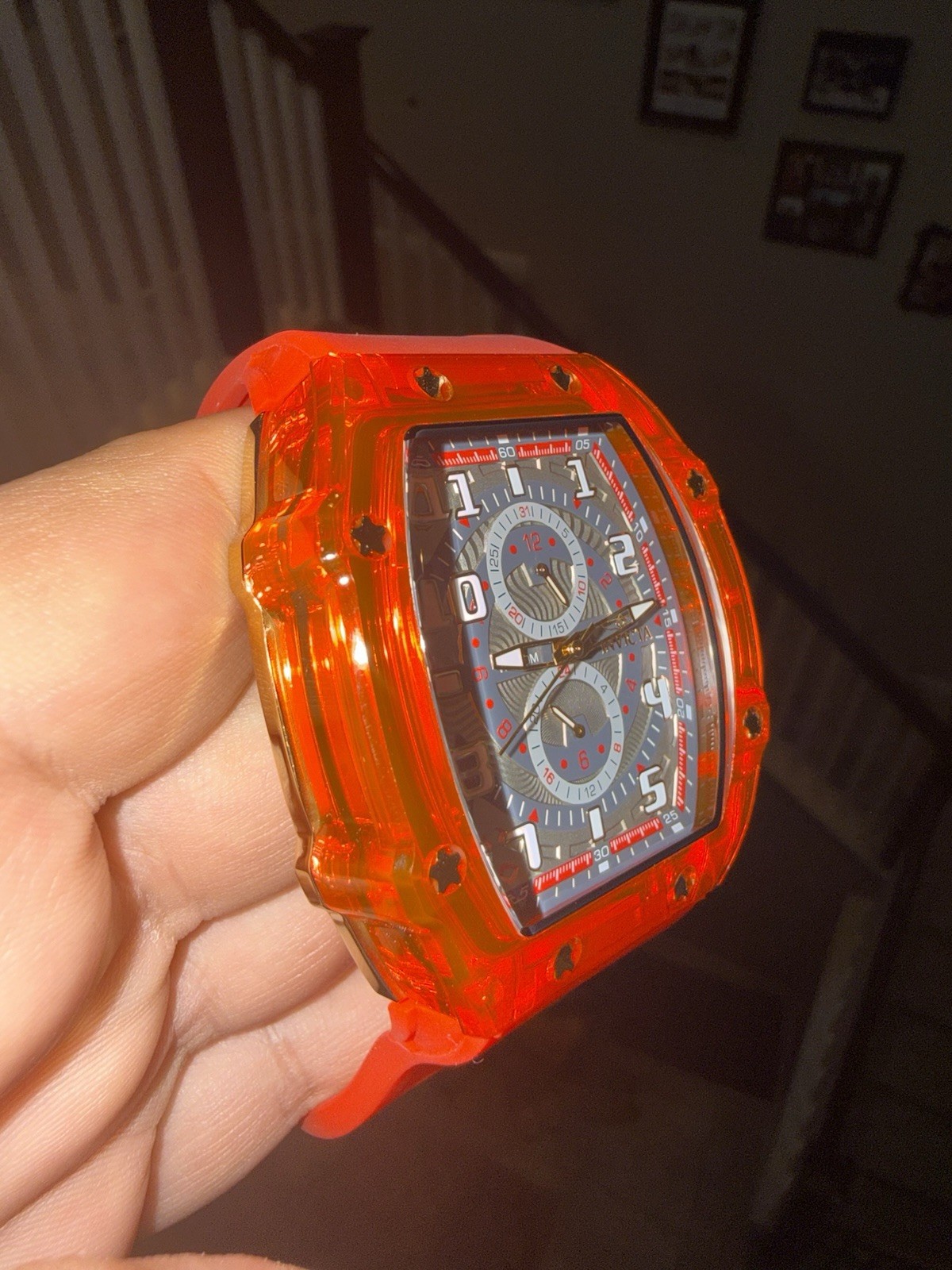 🔥🔥 NEW!!! Invicta Racing CYCLONE Men’s PODIUM WATCH – 48.5mm, Red Gold 48713