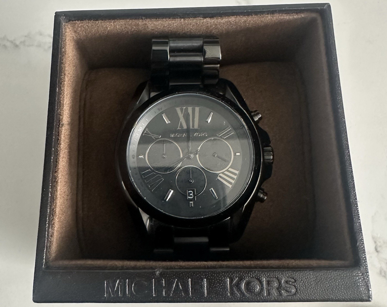 Michael Kors MK5550 Black Stainless Steel – *Needs Battery