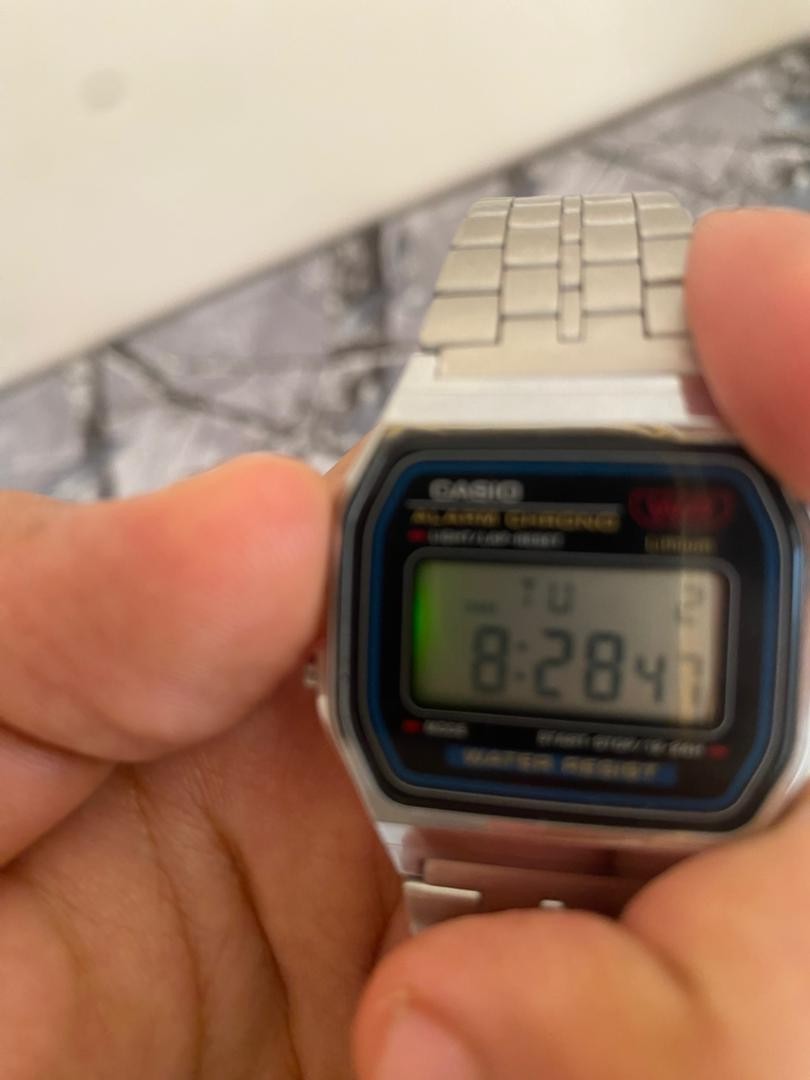 Vintage Casio A159WA-N1DF Authentic Digital Watch Adjustable Japan Band Tag 1989