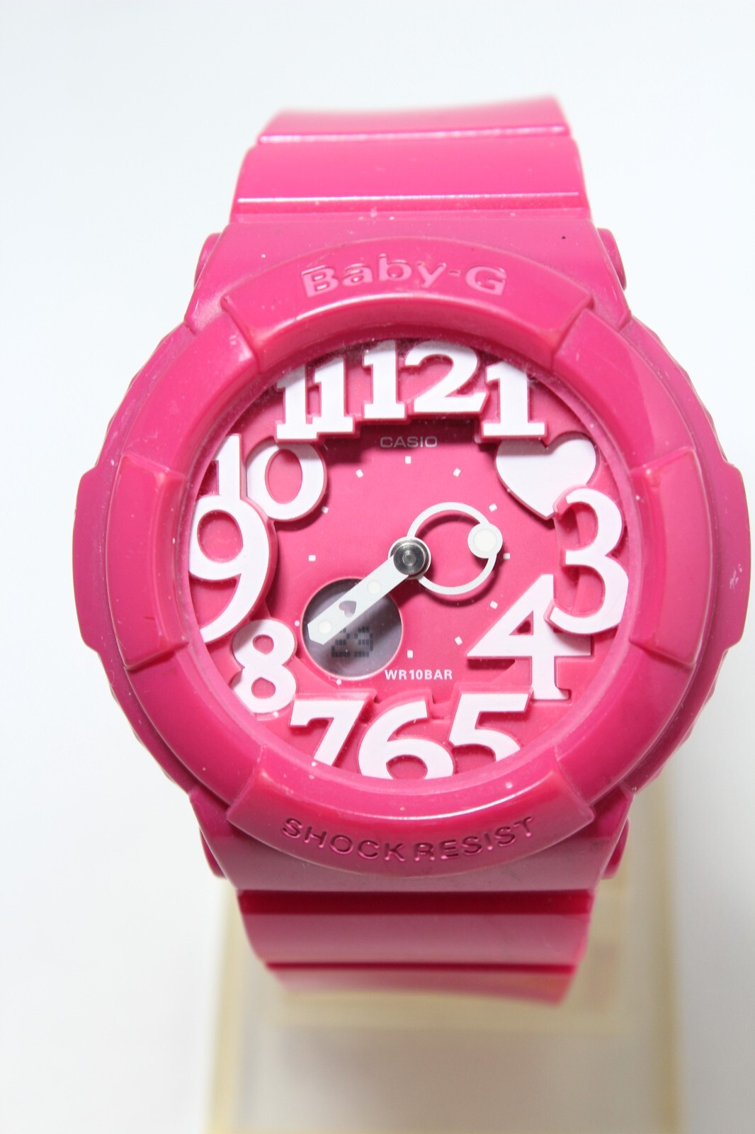 CASIO BGA-130 PINK Analog Digital Neon Dial Baby-G Watch