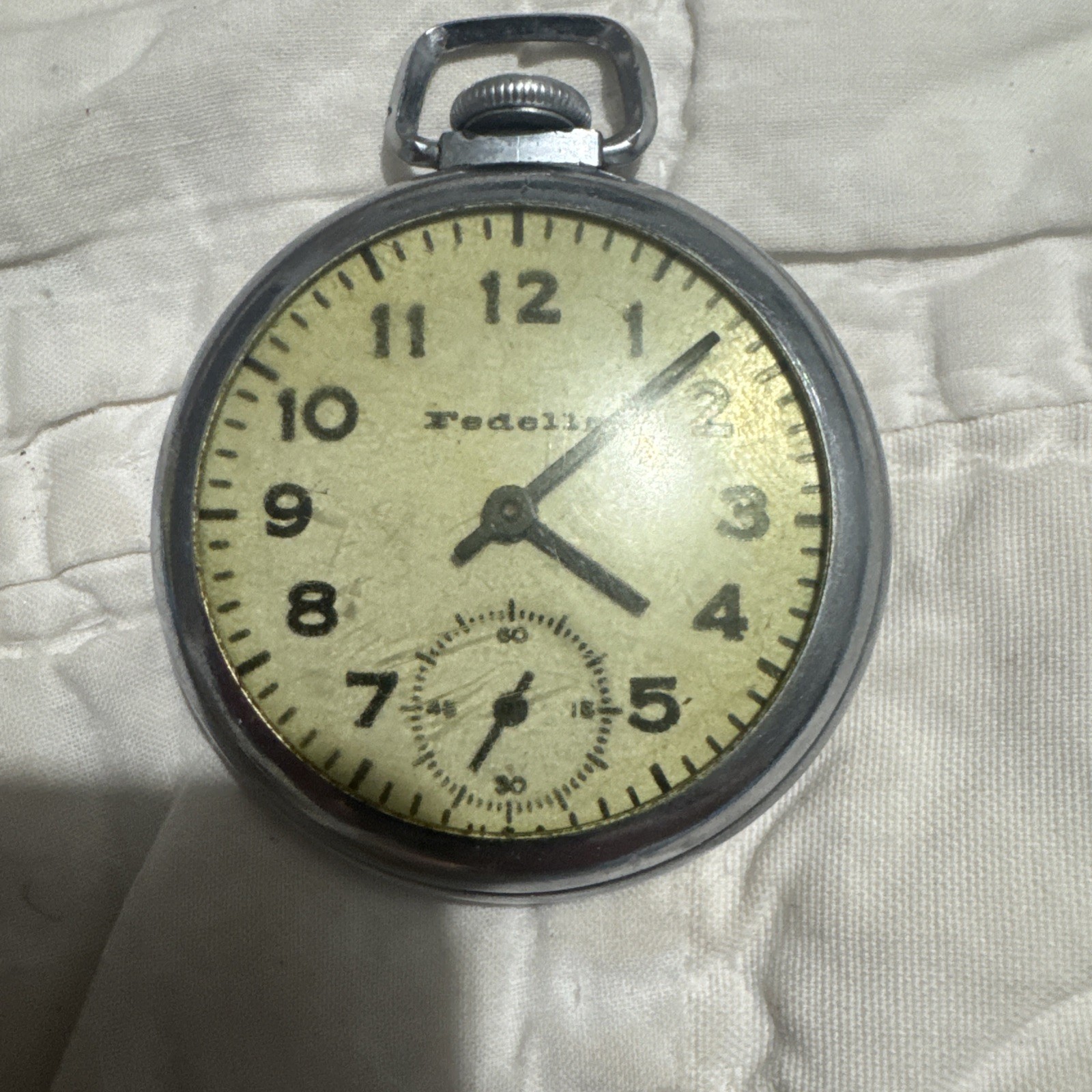 VINTAGE FEDELLA POCKET WATCH MANUAL WIND UP – OFC-13