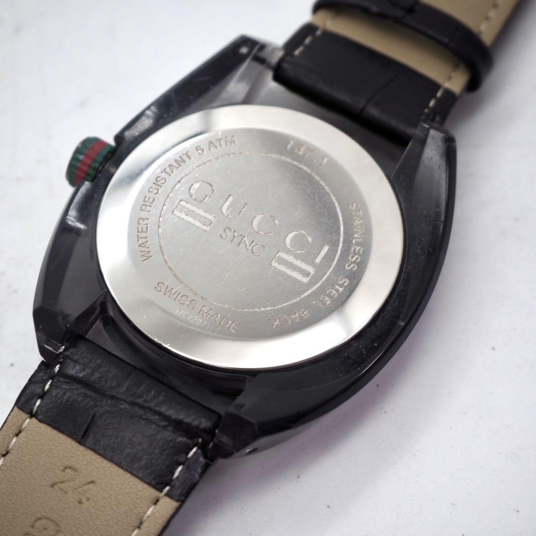 Working GUCCI Men’s Watch Sync 137.1 Date Black