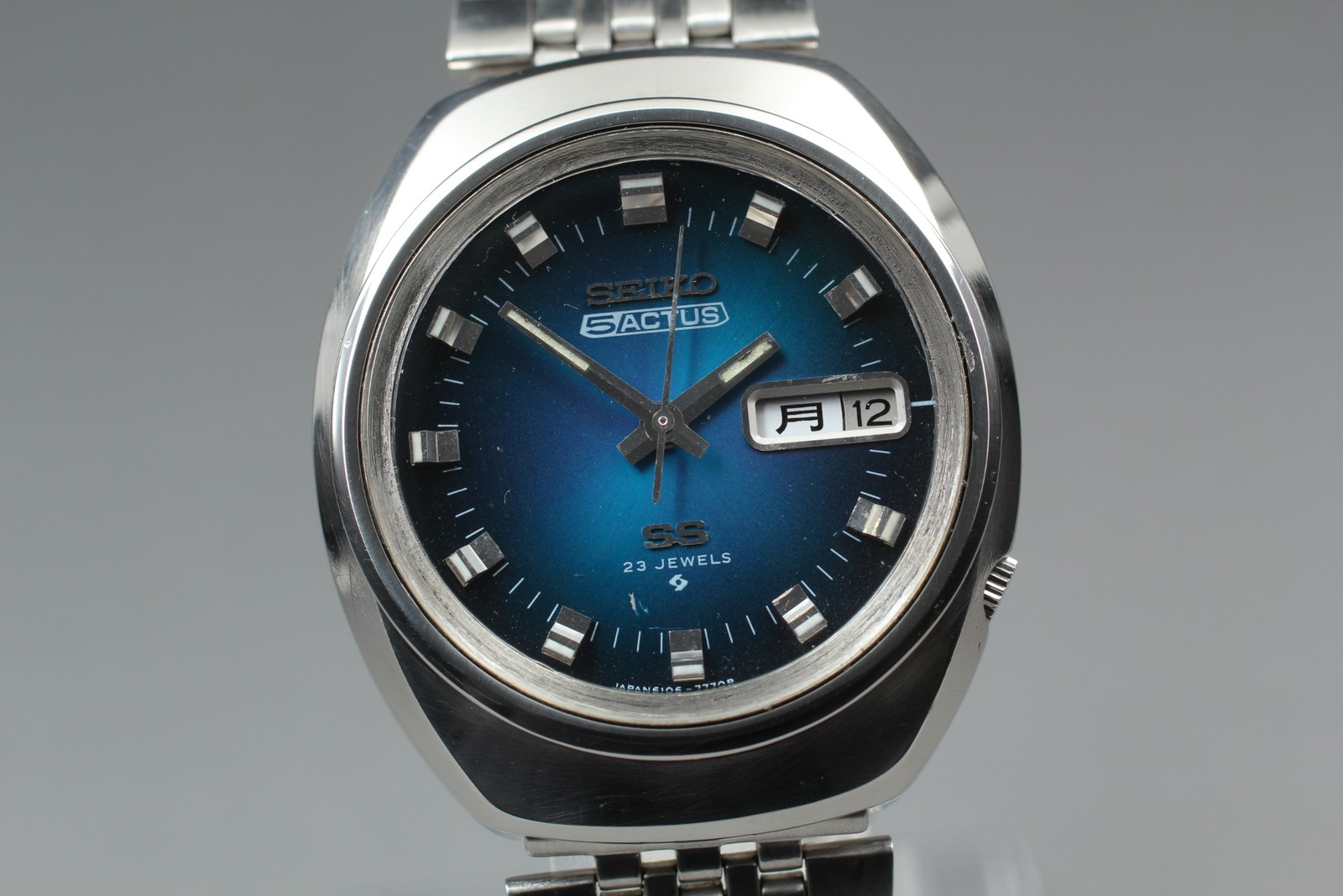Vintage 1972[N MINT] Seiko 5 Actus SS 6106-7590 kanji Automatic Mens Watch JAPAN
