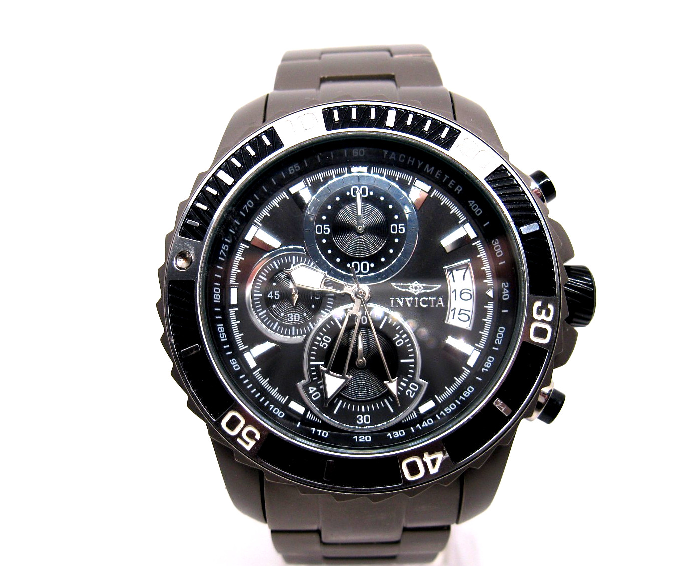Invicta Ti-22 Black Dial Gray Tone Men’s 100M Titanium Chronograph-22460