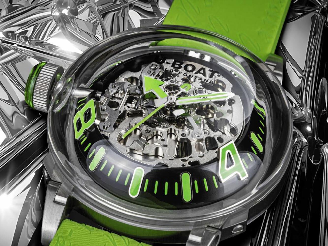U-Boat U-65 Automatic Watch, Stainless Steel 316L, 44 mm, Green, 3344