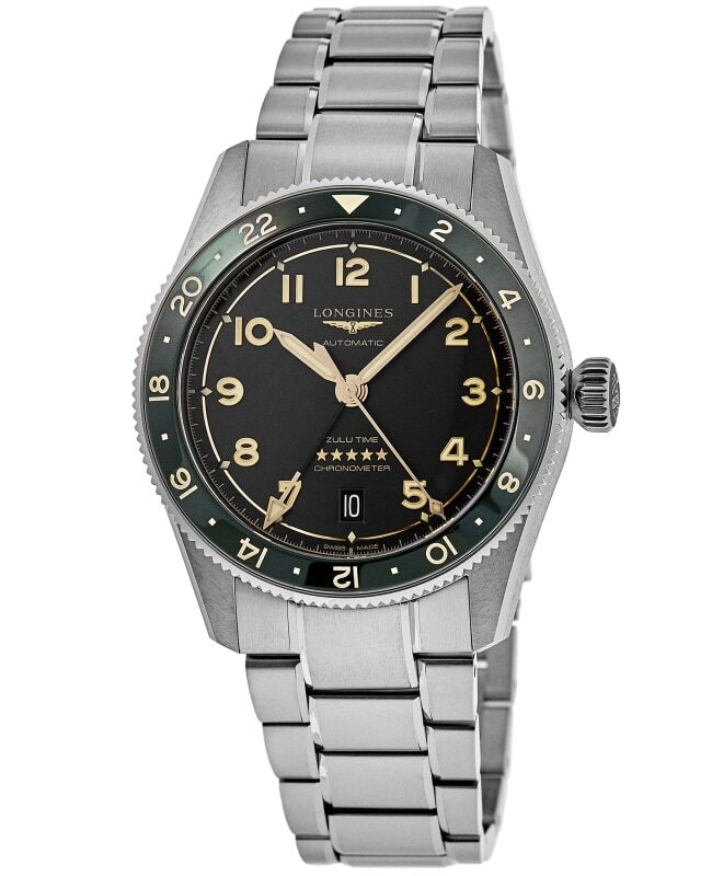 New Longines Spirit Zulu Time Grey Dial Steel Men’s Watch L3.802.4.63.6