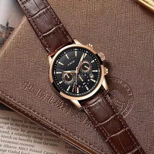 Men Women Watch Multifunction Luminous Date Display Quartz Movement Waterproof