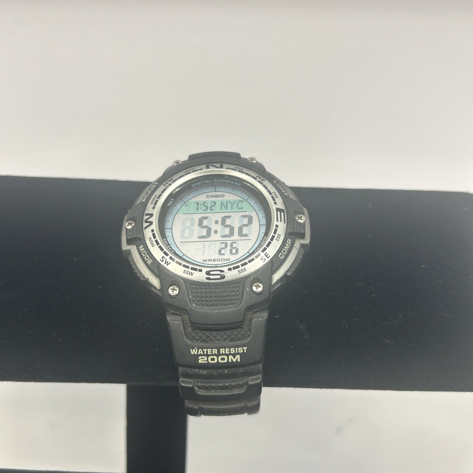 Casio SGW-100 Twin Sensor Watch Black 200M Water Resist Compass Thermometer