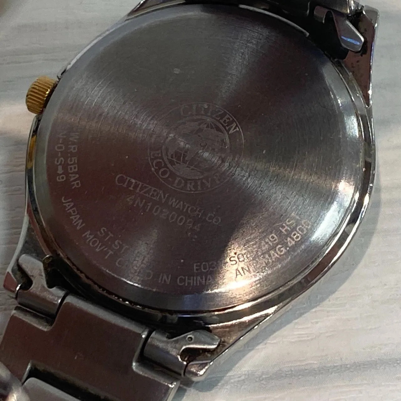 [Salt] Working condition Citizen Eco-Drive watch E031-S048419 Citizen Eco-【USED】