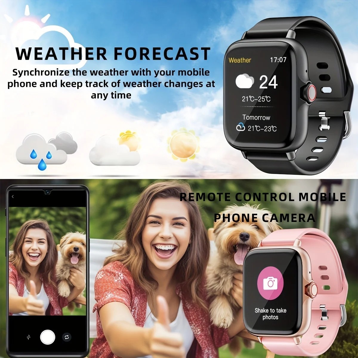 Smart Watch 1.83” Full Touch Display Bluetooth Call Fitness Tracker for Android