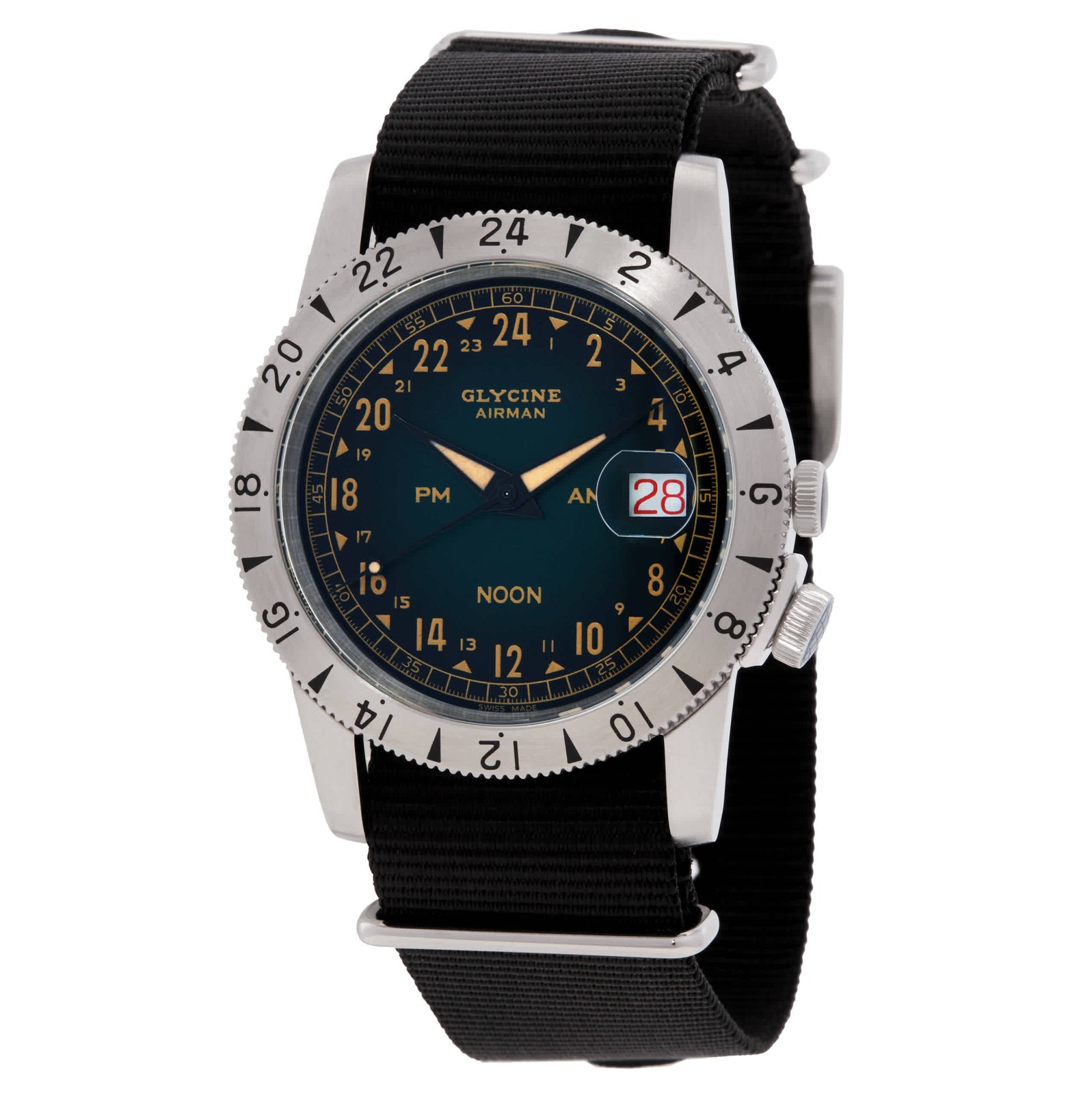 Glycine Airman Noon Purist Automatic Green Dial Unisex Watch GL0476
