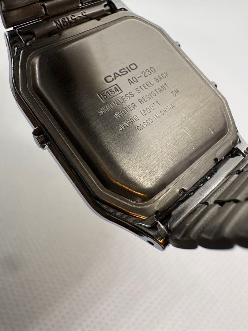 Excellent condition/working CASIO AQ-230 Analog-Digital Watch, Silver