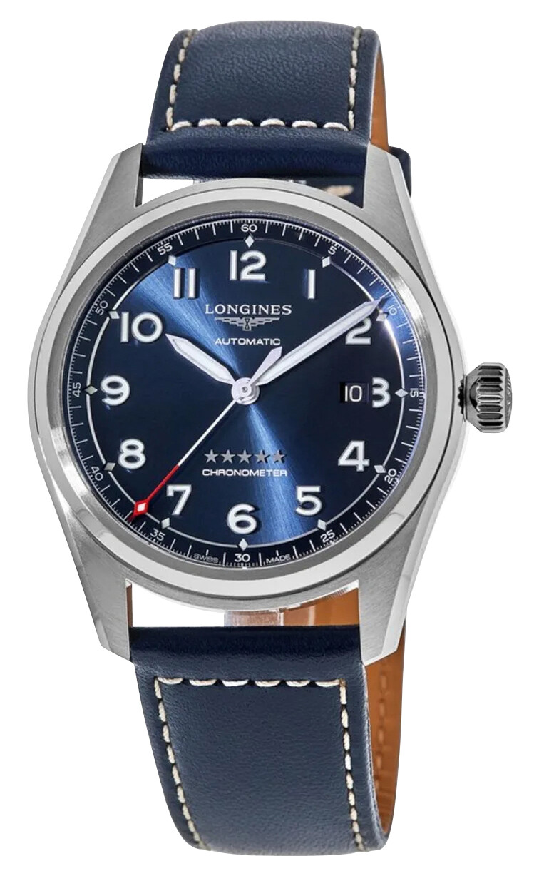 Longines Spirit Automatic COSC Blue Dial Blue Leather Mens Watch L3.811.4.93.0