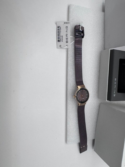 Bering Classic 10124-265 Brown MOP Dial Rose Gold Tone Bracelet Women’s Watch