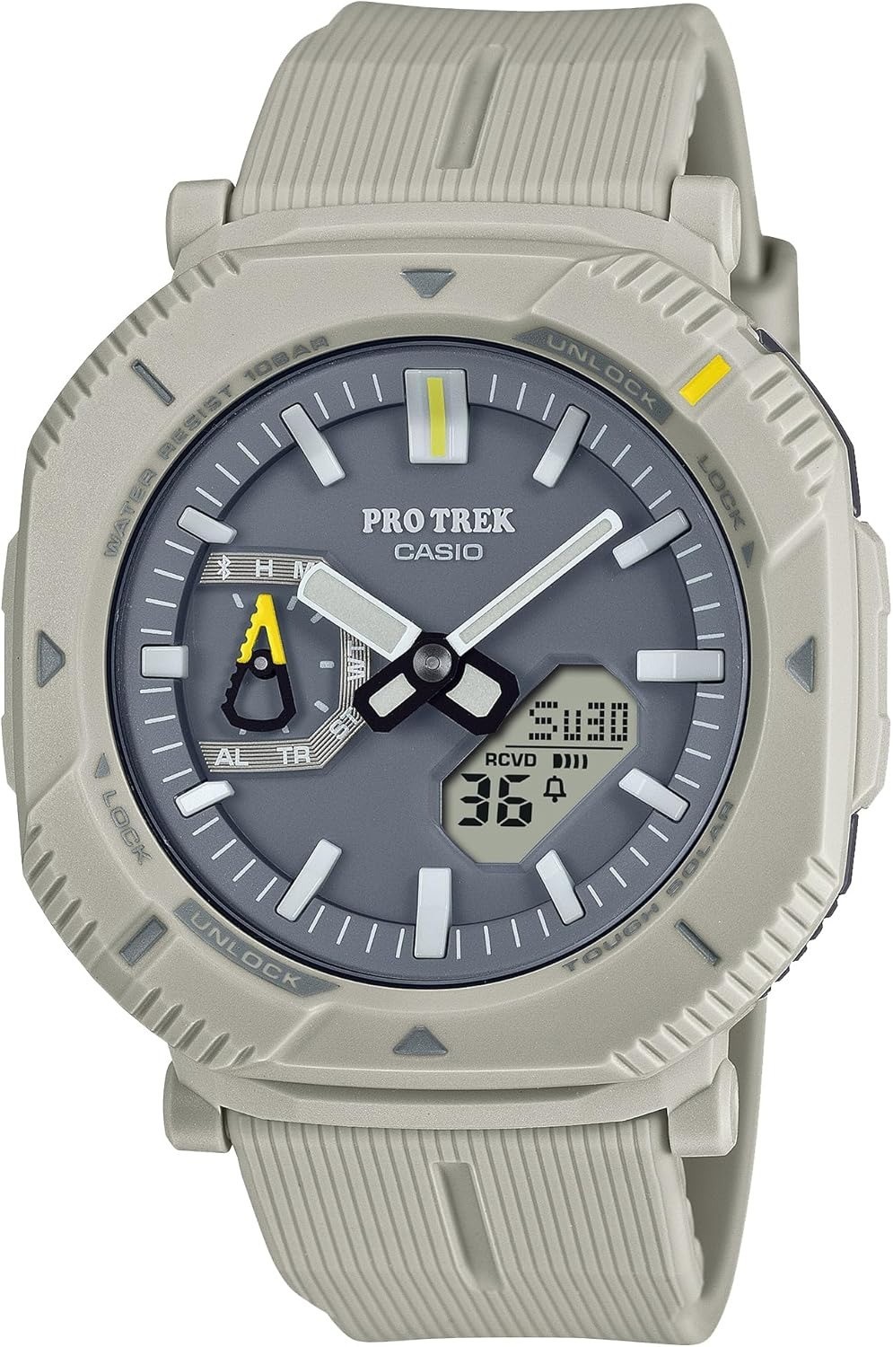 Casio ProTrek PRJ-B001-7JF Hiker Line Bluetooth Solar Off-White Unisex Watch NEW