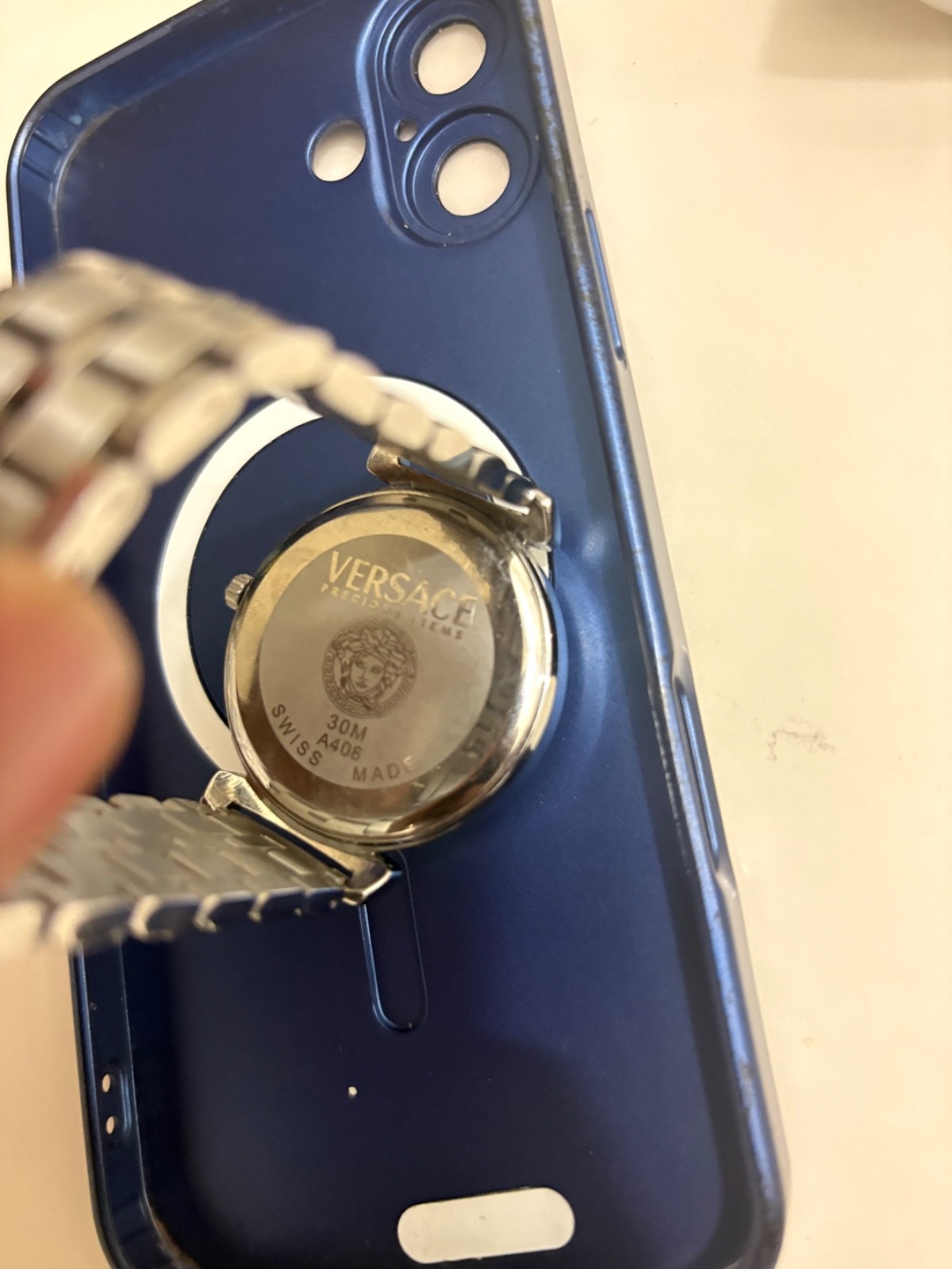 Versace Daphnis Watch Silver Pre-Owned