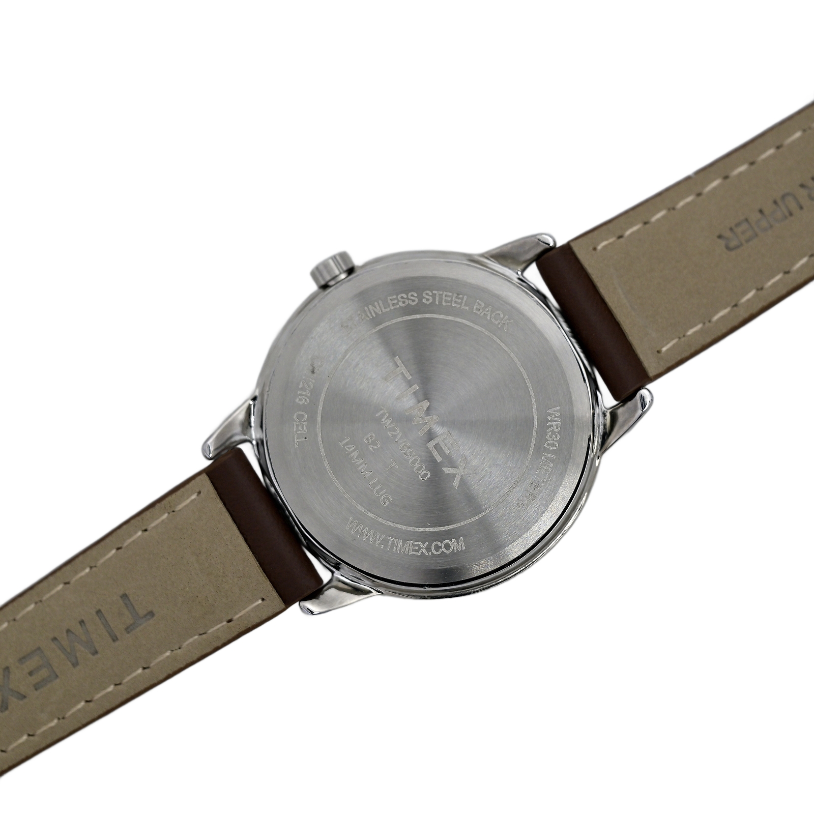 Timex Ladies Indiglo Easy Reader Butterfly Deployant Clasp White Dial Watch