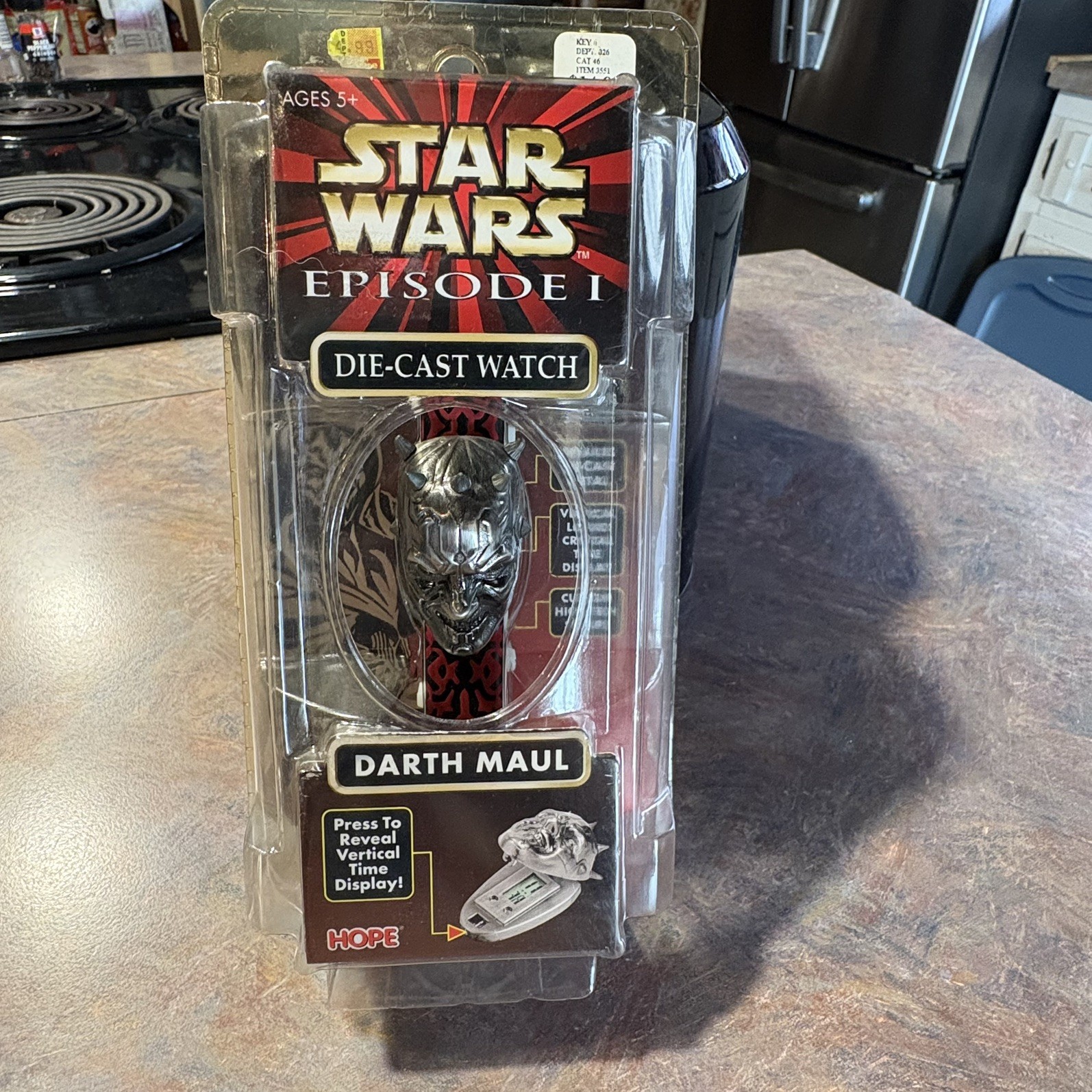 1999 STAR WARS EPISODE 1 DARTH MAUL DIE-CAST WATCH NEW HOPE INDUSTRIES