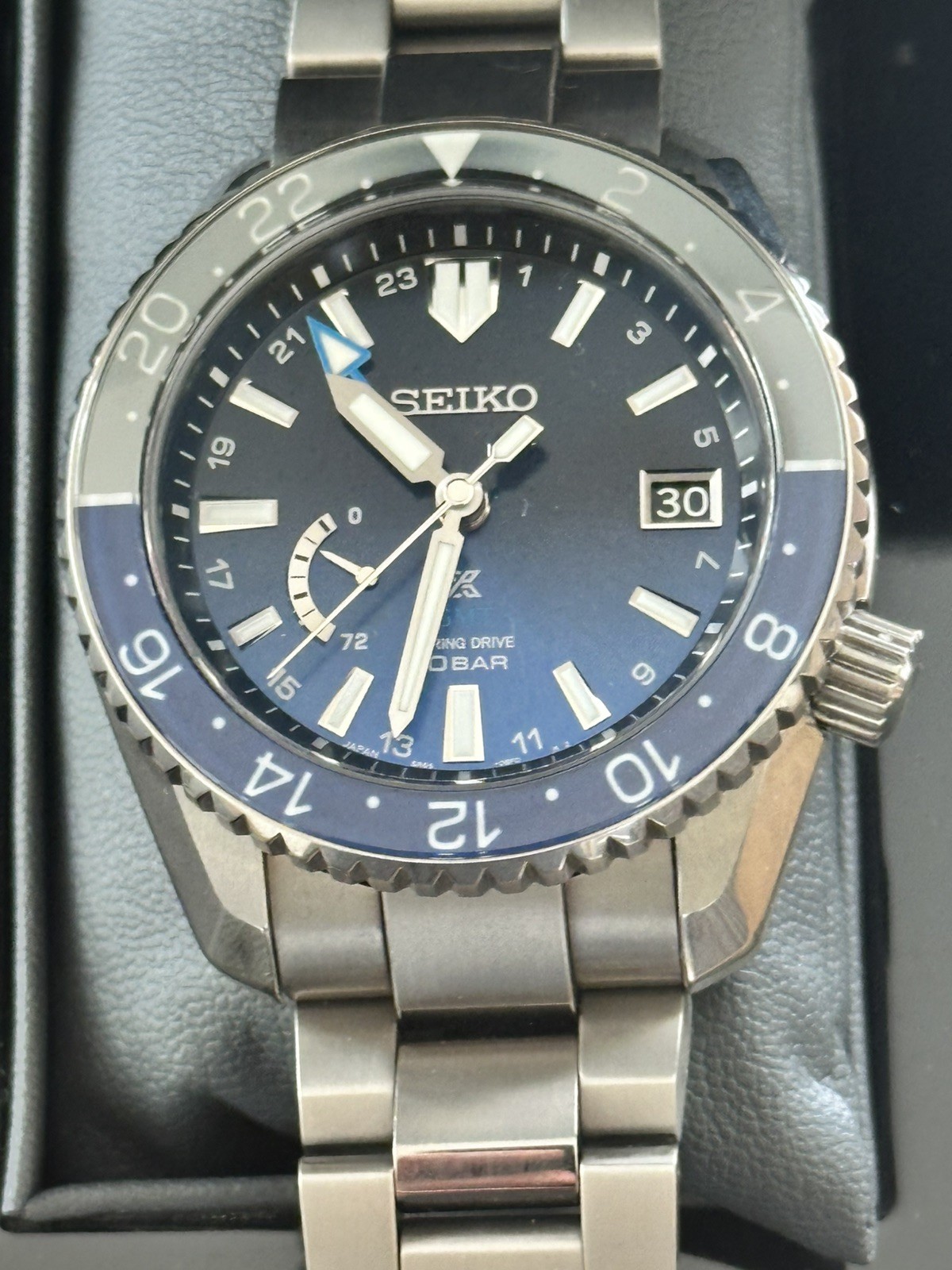 Limited Edition Seiko Prospex LX Spring Drive Sky GMT SNR049J1 G5 Titanium 45mm