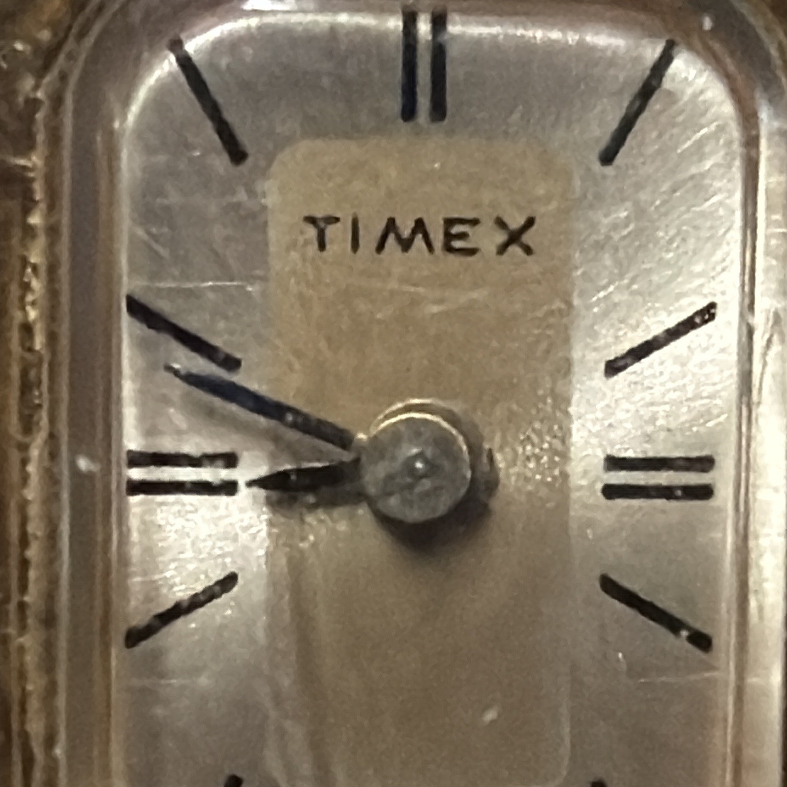 Vintage Timex Gold Tone Rectangular Hand Wind Women’s Watch Bracelet