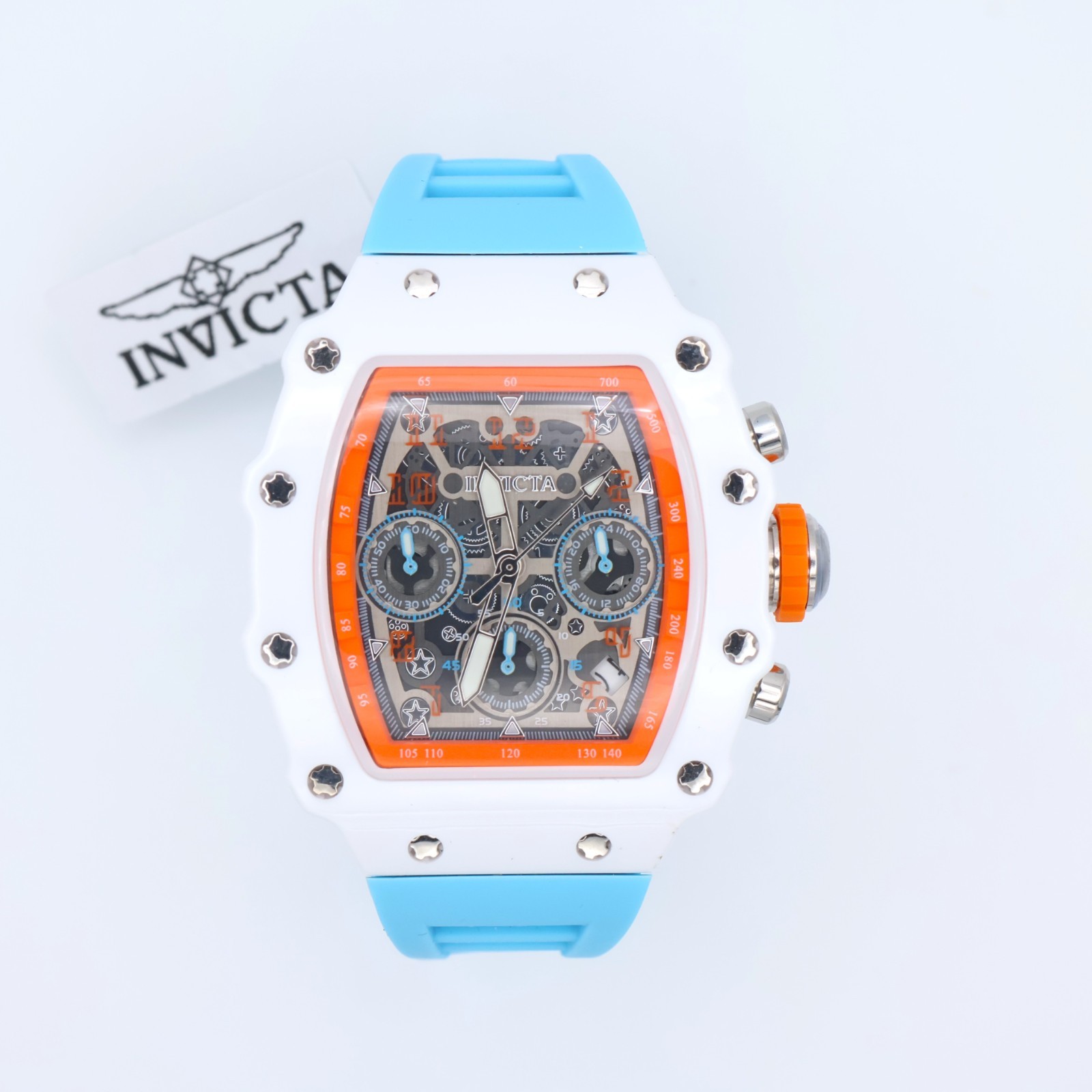 Invicta Racing Valxor Unisex Watch – 40mm, Light Blue (69774)
