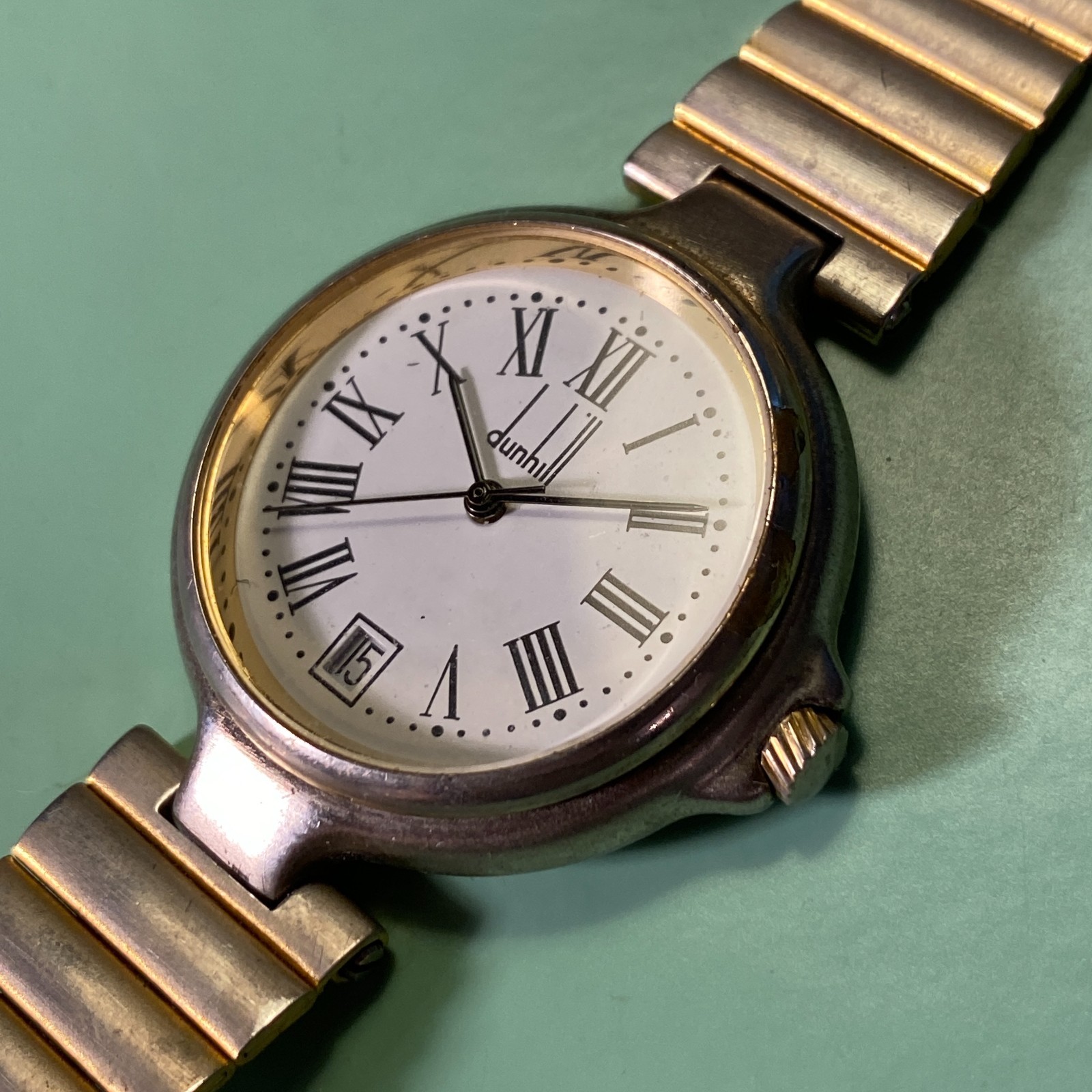Alfred Dunhill Millennium Calendar Quartz Swiss Men’s Watch WORKS 32mm