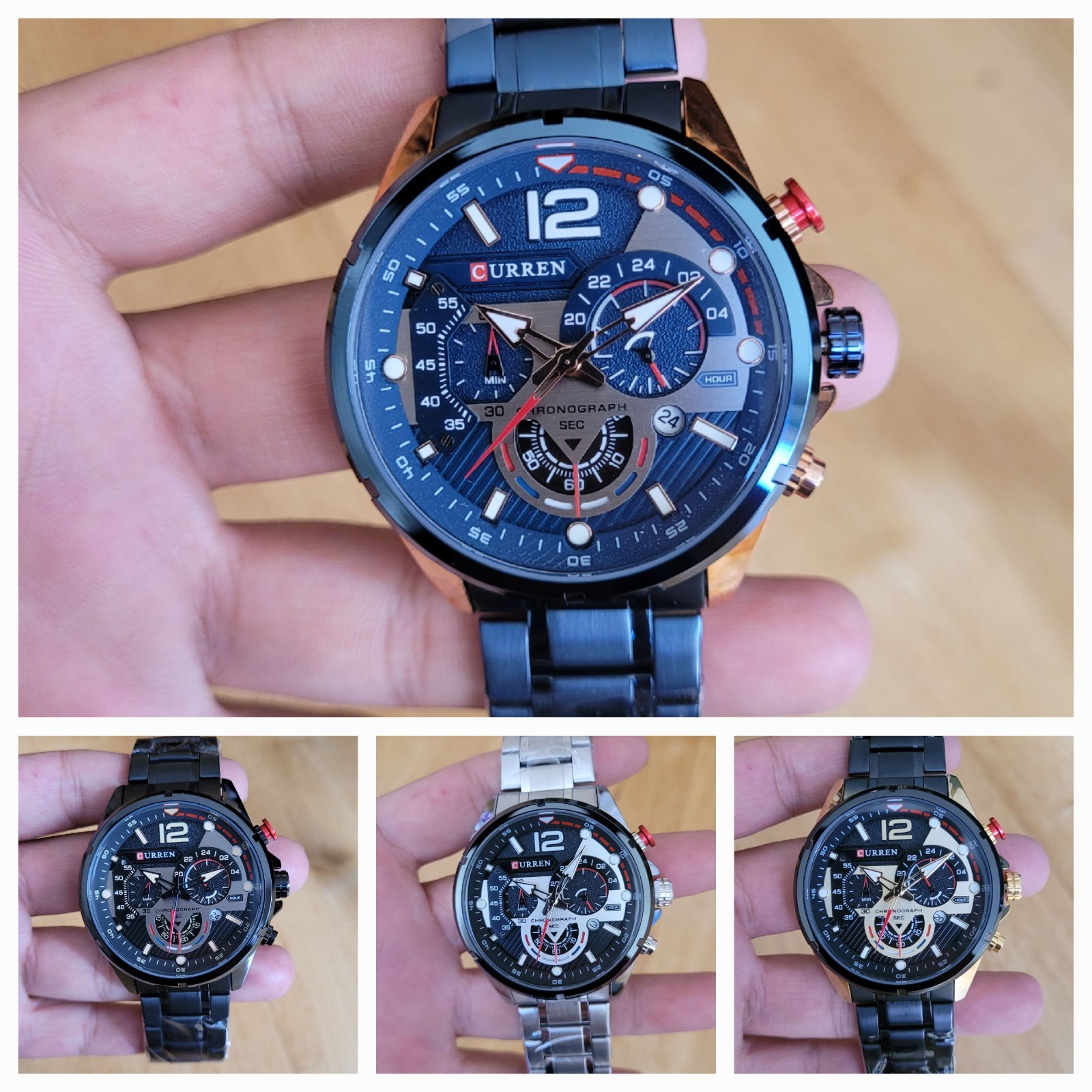 CURREN Stylish Chronograph Stainless Steel Watch for Men