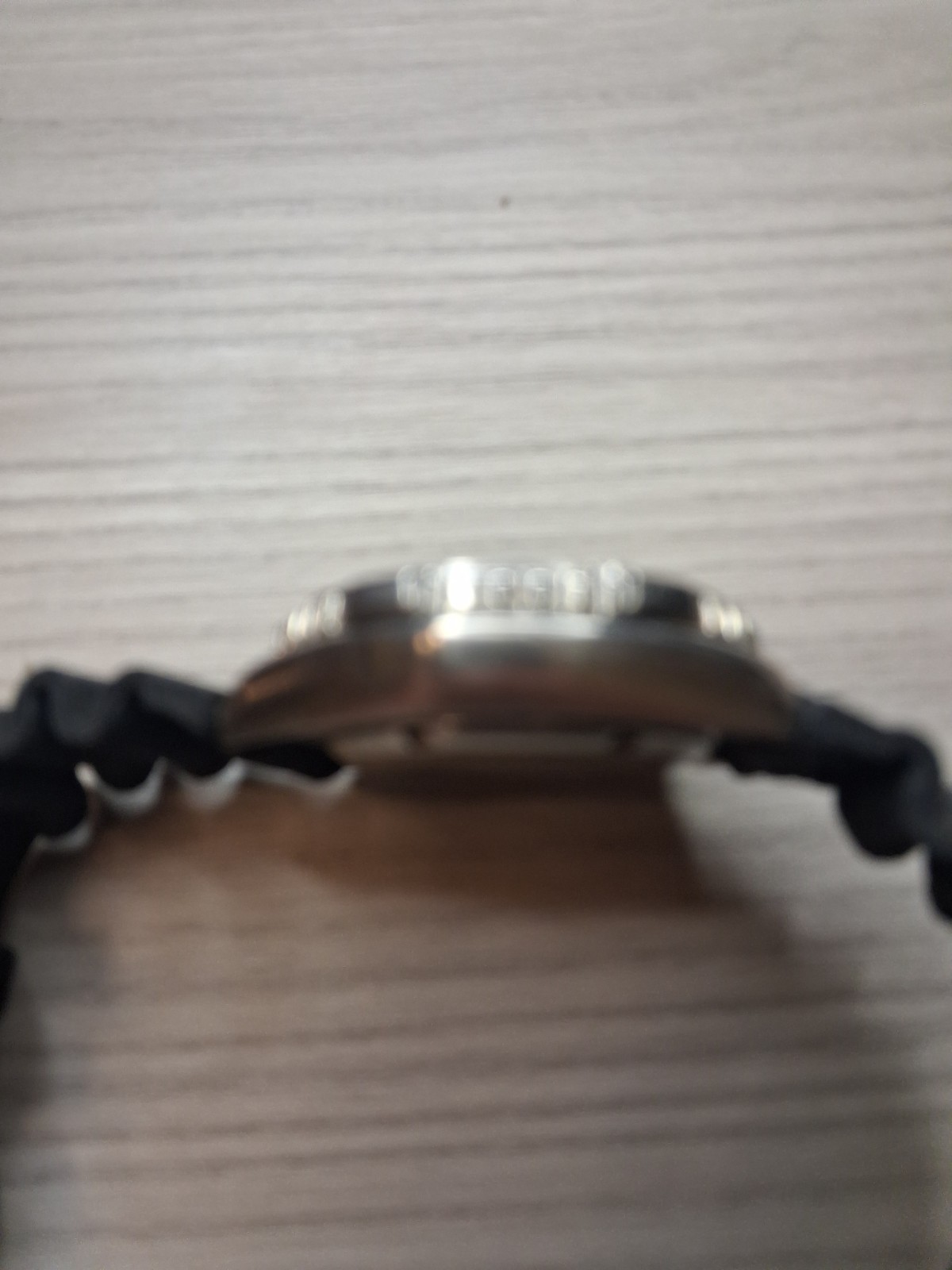 Seiko 7002 Automatic Diver Mod 42mm Custom Black Dial Green Hands Rubber Strap