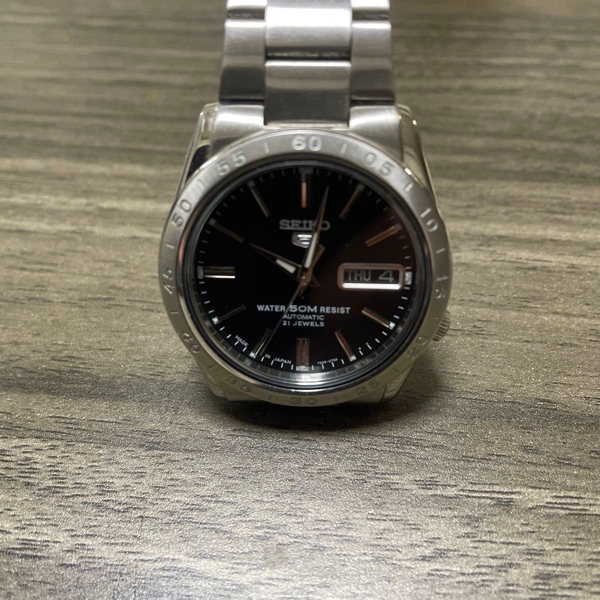 SEIKO 5 Automatic Wristwatch Black Dial 7S26 0762