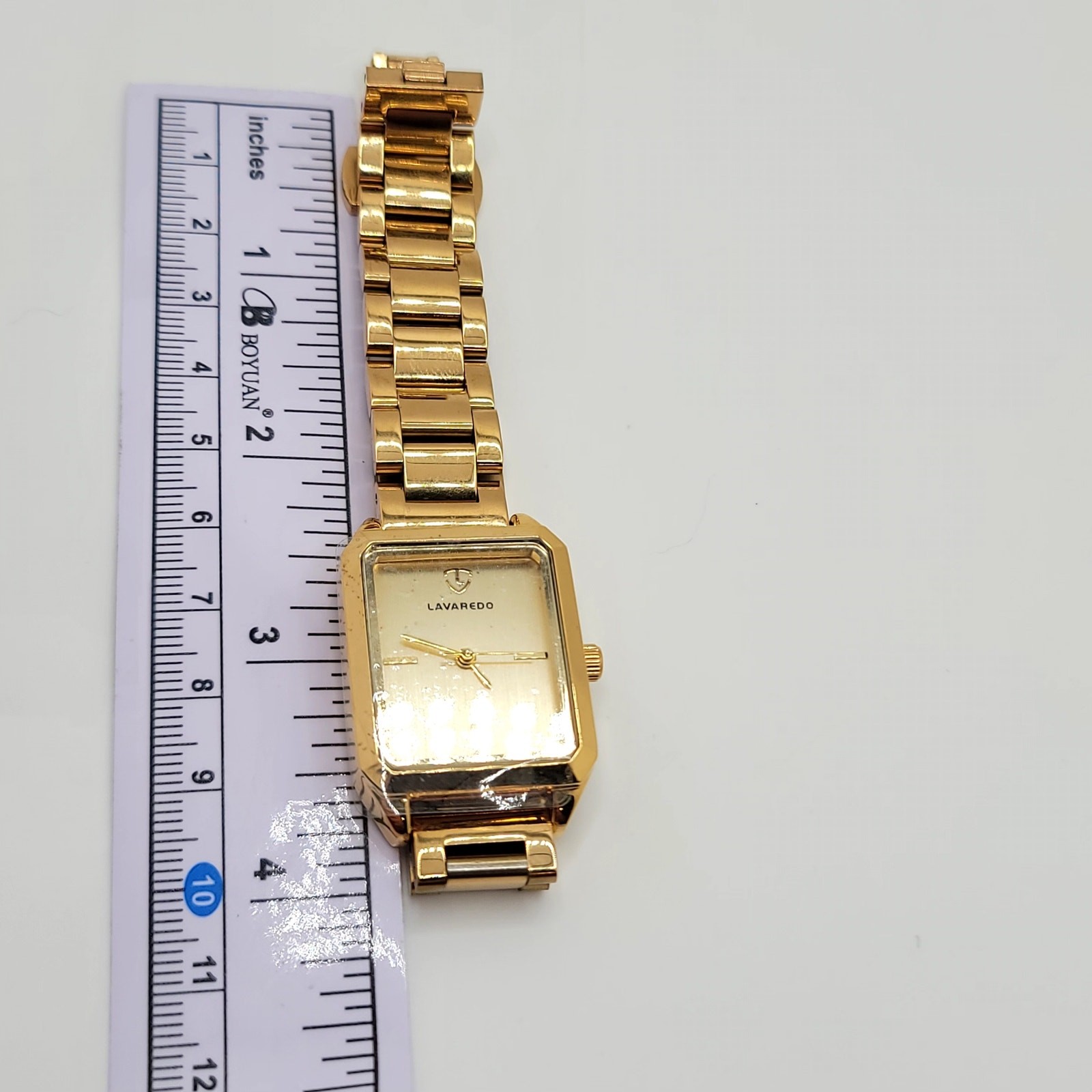 Lavaredo Gold-Tone Rectangular Quartz Bracelet Watch (new)