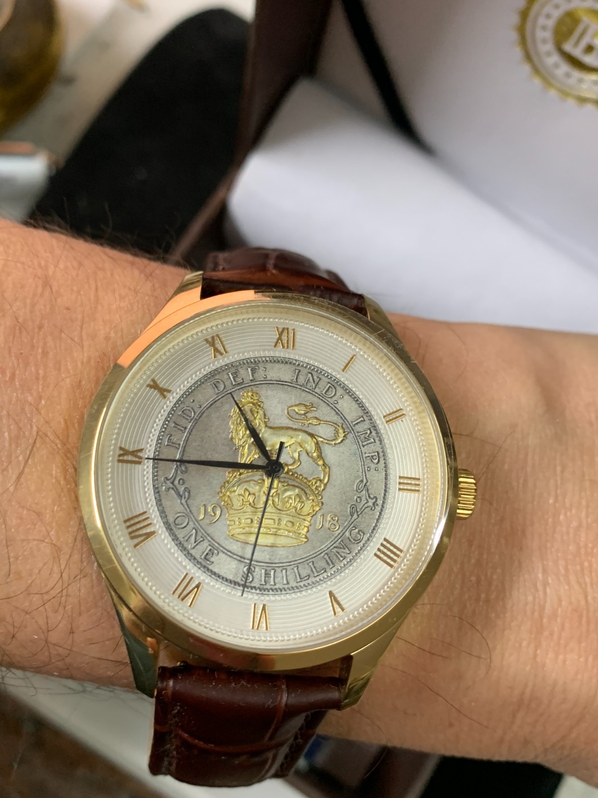 Commemorative King’s Shilling 100th Anniversary Watch By Bradford Exchange