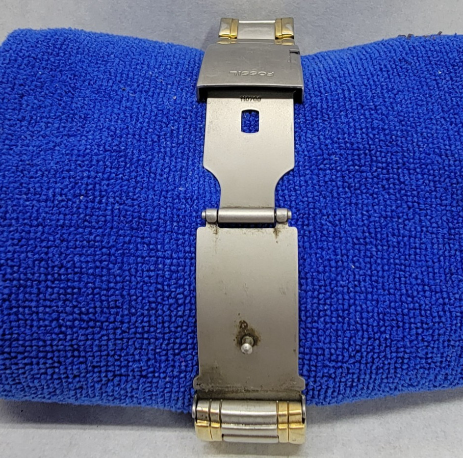 FOSSIL Blue Chronograph Watch CH2510 w/ Two-Tone Stainless Steel Band 100M