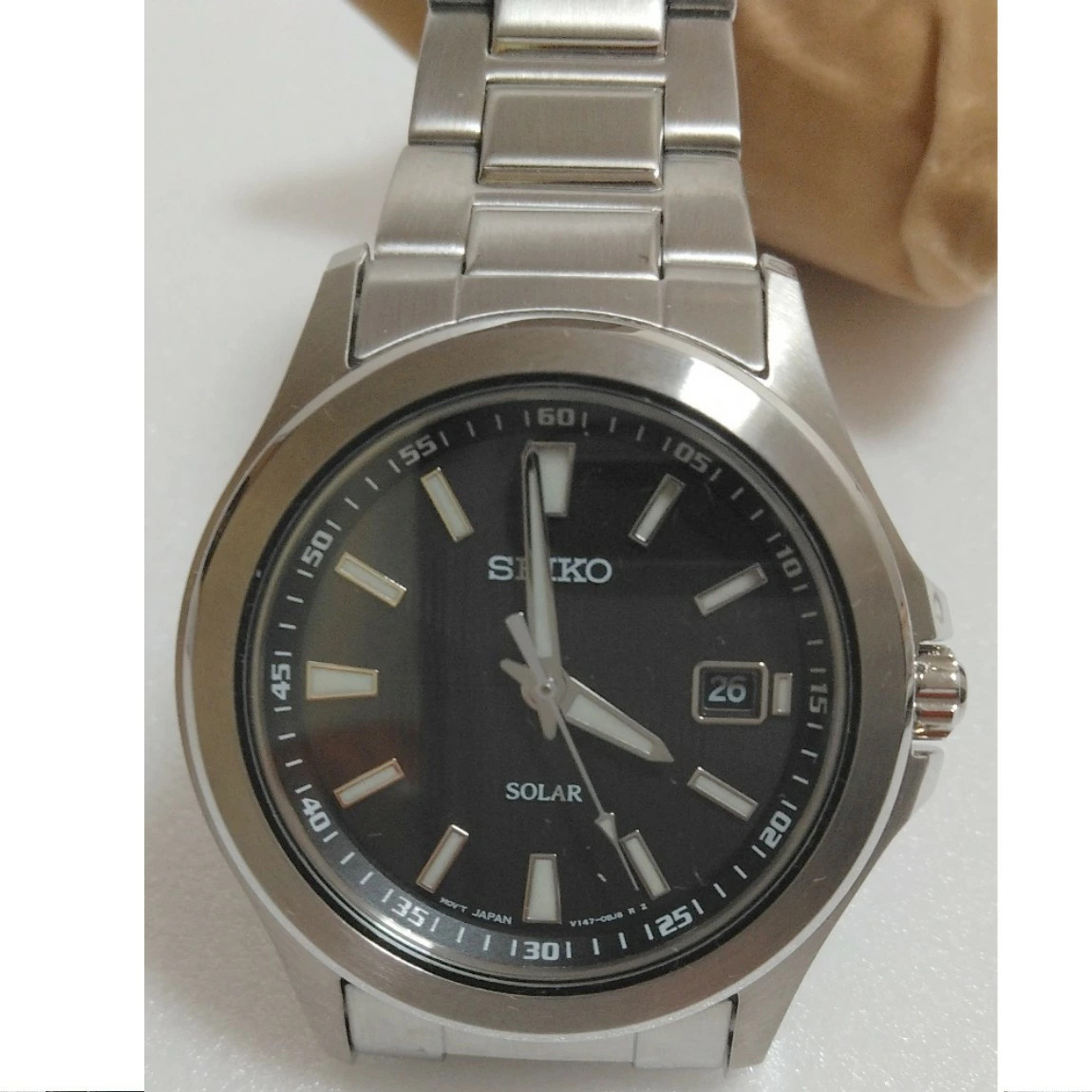 Used New Seiko Men s Solar Wristwatch 2N0085 with 1 Month A19 54 KA 16