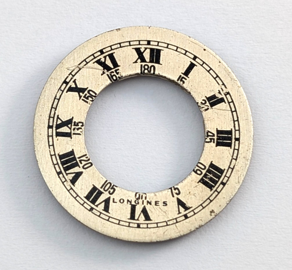 LONGINES 26mm Art Deco Chapter Ring Watch Dial 14mm Center PARTS REPAIR
