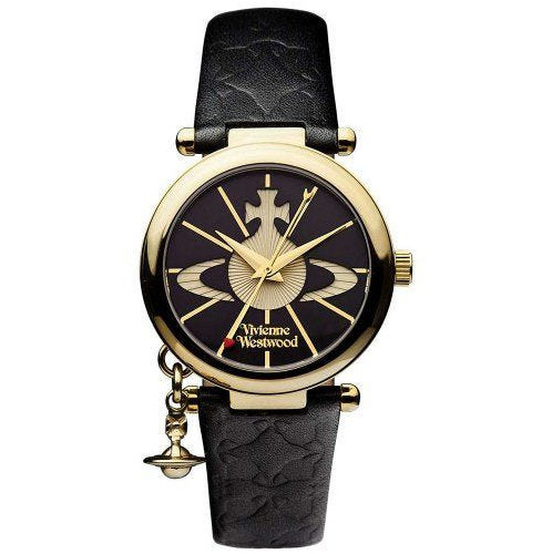 Vivienne Westwood Orb II Black Gold Women’s Watch VV006BKGD Authentic
