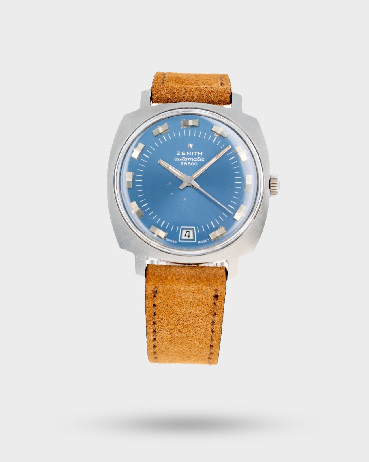 1970’s Zenith Automatic Cushion Ref. 28800 – Blue Tritium Burned Dial – Serviced